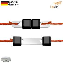 Litzclip villanypásztor zsinór és kötél összekötő
