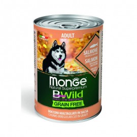 Kutya eledel MONGE Dog Bwild Adult Salmon (400 g)