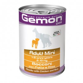 Kutya eledel GEMON Dog Adult Mini, csirke/rizs (415 g)